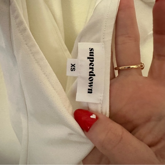 Superdown low back halter white mini dress - Picture 3 of 3